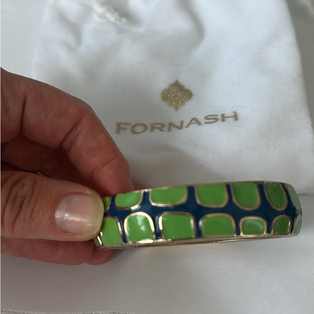 Green and Blue Enamel Bracelet